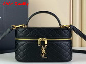 Saint Laurent Gaby Mini Vanity Bag in Black Lambskin Replica