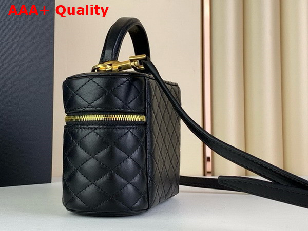 Saint Laurent Gaby Mini Vanity Bag in Black Lambskin Replica