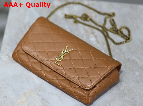 Saint Laurent Gaby Phone Case in Brick Lambskin Replica