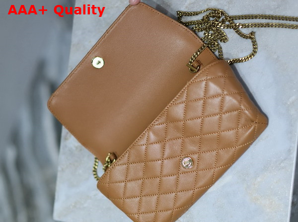Saint Laurent Gaby Phone Case in Brick Lambskin Replica