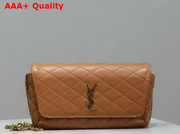 Saint Laurent Gaby Phone Case in Brick Lambskin Replica