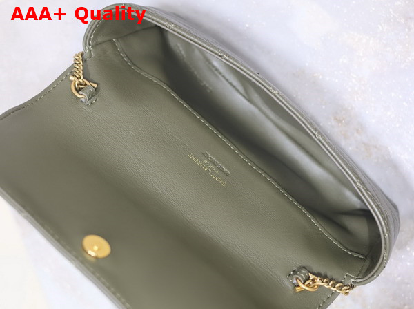 Saint Laurent Gaby Phone Case in Light Musk Lambskin Replica