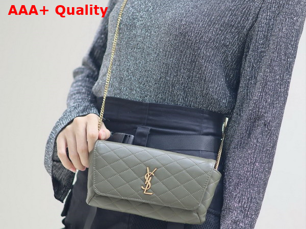 Saint Laurent Gaby Phone Case in Light Musk Lambskin Replica