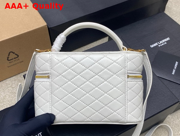 Saint Laurent Gaby Vanity Bag in Blanc Vintage Lambskin Replica