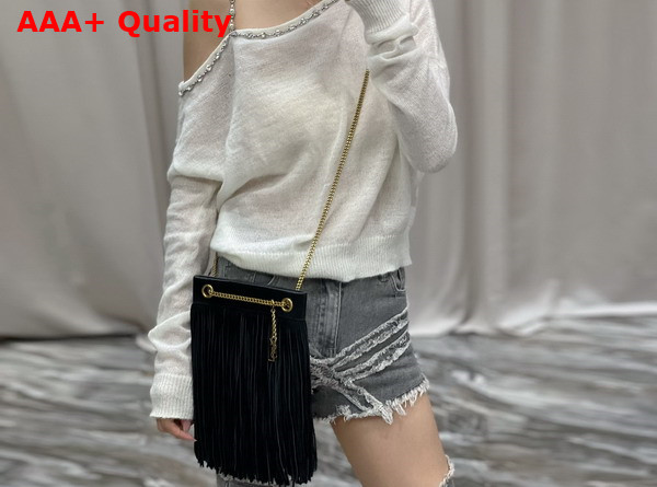 Saint Laurent Grace Small Chain Bag in Suede Noir Replica