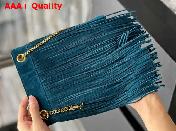 Saint Laurent Grace Small Chain Bag in Suede Sea Turquoise Replica