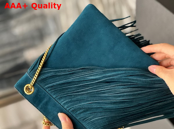 Saint Laurent Grace Small Chain Bag in Suede Sea Turquoise Replica