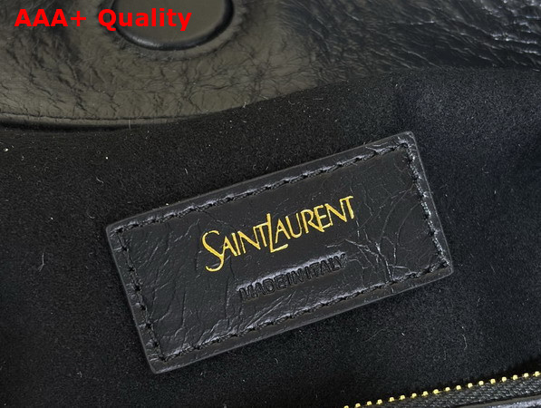 Saint Laurent Hortense Hobo in Black Shiny Leather Replica