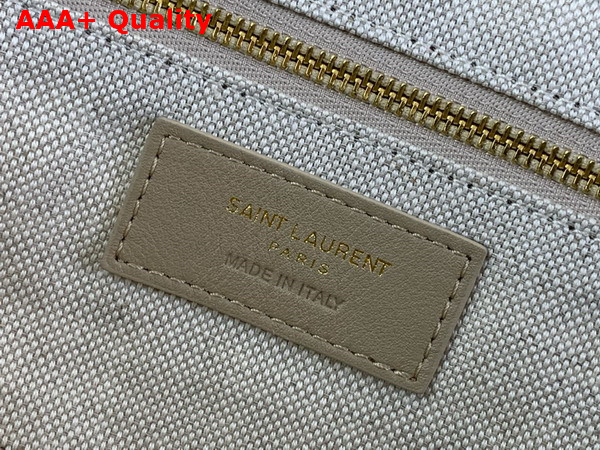 Saint Laurent Icare Maxi Shopping Bag in Beige Quilted Nubuck Suede Replica