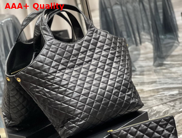 Saint Laurent Icare Maxi Shopping Bag in Black Quilted Lambskin Replica