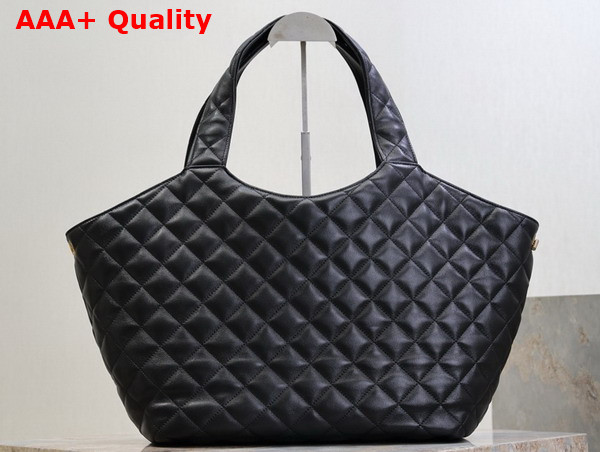 Saint Laurent Icare Medium in Black Quilted Nappa Leather Replica