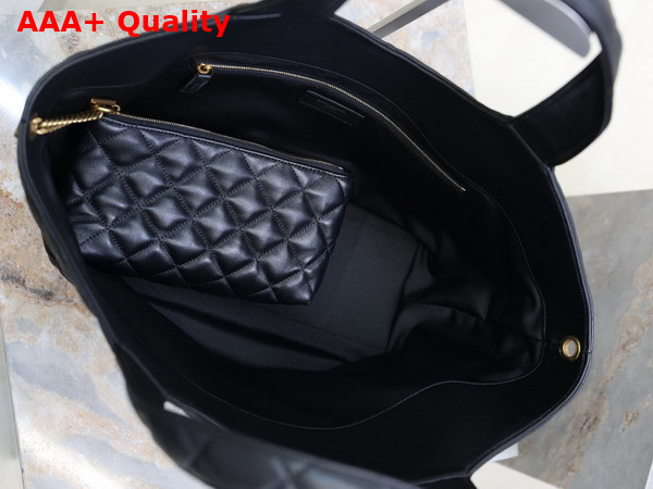 Saint Laurent Icare Medium in Black Quilted Nappa Leather Replica