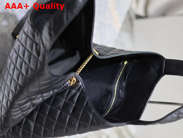 Saint Laurent Icare in Quilted Nappa Black Replica