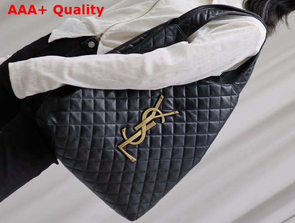 Saint Laurent Icare in Quilted Nappa Black Replica