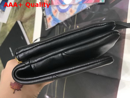 Saint Laurent Jamie Chain Wallet in Black Patchwork Leather Replica