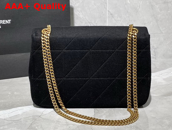Saint Laurent Jamie Medium Carre Rive Gauche in Jersey Black Replica