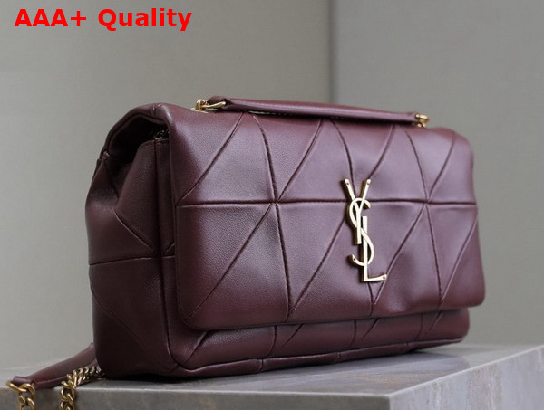 Saint Laurent Jamie Medium Chain Bag in Bordeaux Lambskin Replica