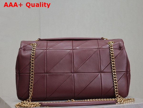 Saint Laurent Jamie Medium Chain Bag in Bordeaux Lambskin Replica