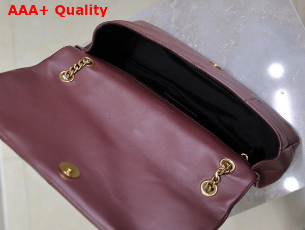 Saint Laurent Jamie Medium Chain Bag in Bordeaux Lambskin Replica