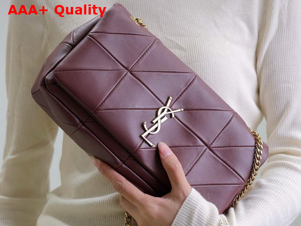 Saint Laurent Jamie Medium Chain Bag in Bordeaux Lambskin Replica