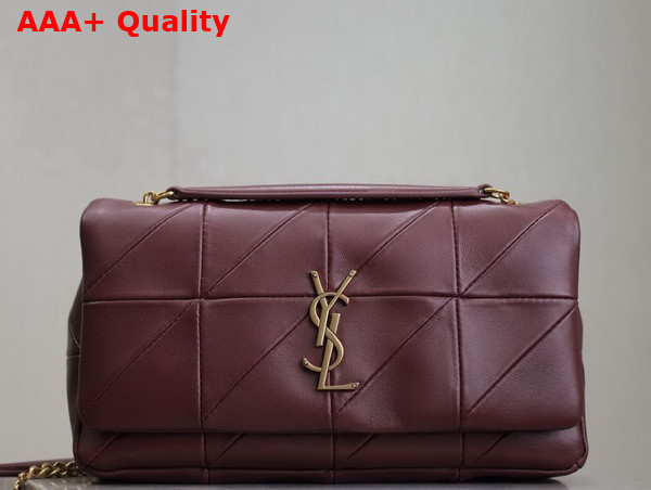 Saint Laurent Jamie Medium Chain Bag in Bordeaux Lambskin Replica
