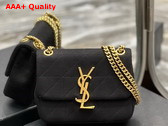 Saint Laurent Jamie Mini Chain Bag Carre Rive Gauche in Jersey Black Replica