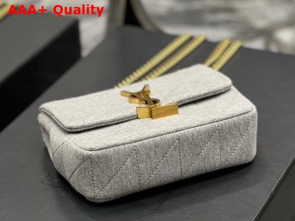Saint Laurent Jamie Mini Chain Bag Carre Rive Gauche in Jersey Light Grey Replica
