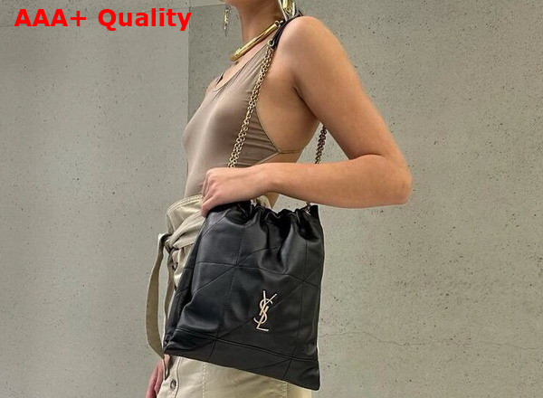 Saint Laurent Jamie Pochon in Black Lambskin Replica