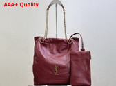 Saint Laurent Jamie Pochon in Rouge Merlot Lambskin Replica