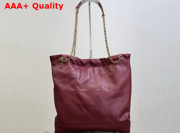 Saint Laurent Jamie Pochon in Rouge Merlot Lambskin Replica