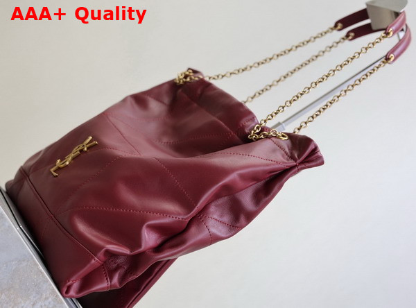 Saint Laurent Jamie Pochon in Rouge Merlot Lambskin Replica