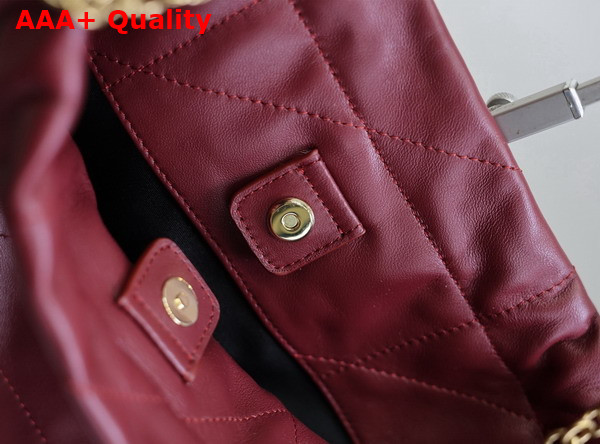 Saint Laurent Jamie Pochon in Rouge Merlot Lambskin Replica