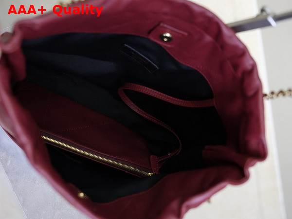 Saint Laurent Jamie Pochon in Rouge Merlot Lambskin Replica