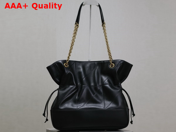 Saint Laurent Jamie Shopping Bag in Black Lambskin Replica