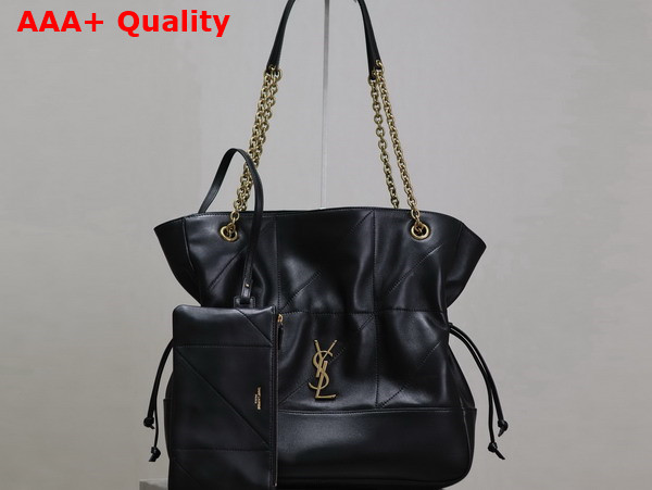 Saint Laurent Jamie Shopping Bag in Black Lambskin Replica