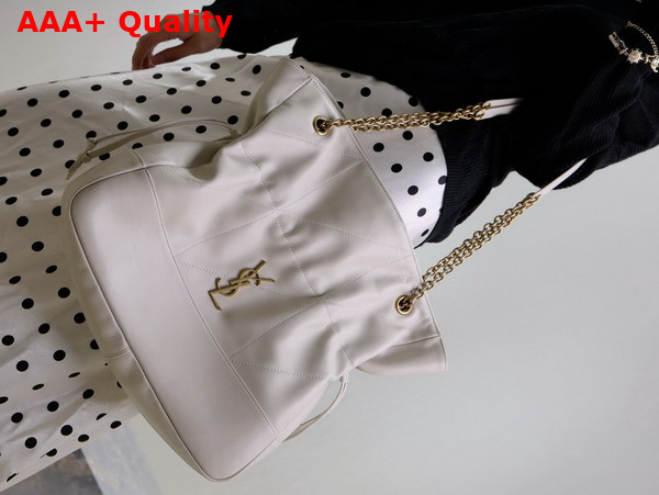 Saint Laurent Jamie Shopping Bag in Blanc Vintage Lambskin Replica