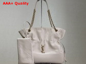 Saint Laurent Jamie Shopping Bag in Blanc Vintage Lambskin Replica