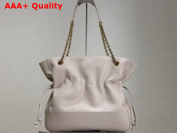 Saint Laurent Jamie Shopping Bag in Blanc Vintage Lambskin Replica