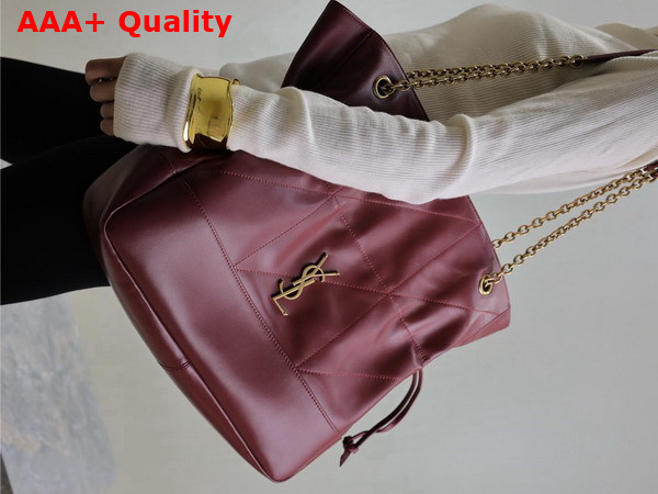 Saint Laurent Jamie Shopping Bag in Bordeaux Lambskin Replica