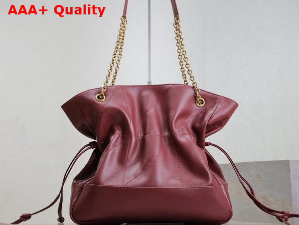 Saint Laurent Jamie Shopping Bag in Bordeaux Lambskin Replica