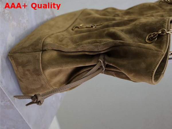 Saint Laurent Jamie Shopping Bag in Golden Leaf Suede Replica