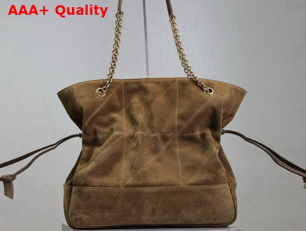 Saint Laurent Jamie Shopping Bag in Golden Leaf Suede Replica