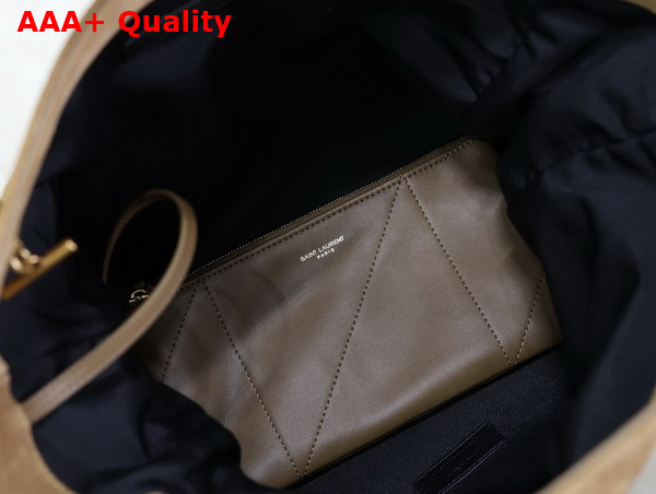 Saint Laurent Jamie Shopping Bag in Golden Leaf Suede Replica