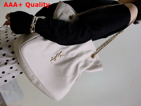 Saint Laurent Jamie Shopping Small in Lambskin Blanc Vintage Replica