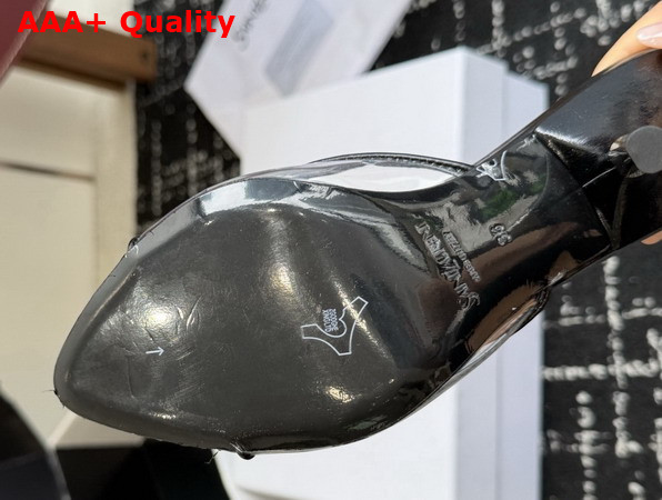 Saint Laurent Jerry Mules in TPU and Rhinestones Black Replica