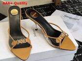 Saint Laurent Jerry Mules in TPU and Rhinestones Natural Replica