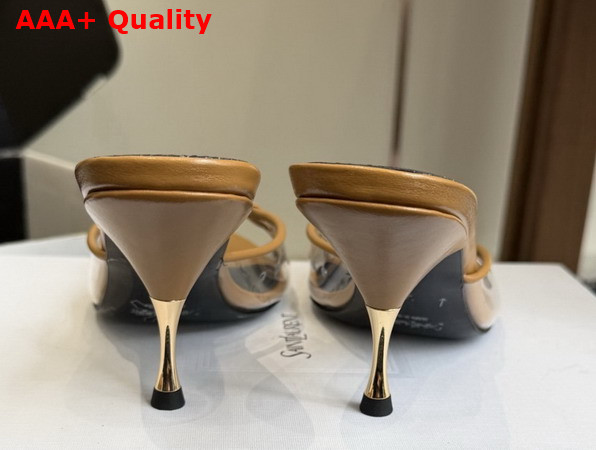 Saint Laurent Jerry Mules in TPU and Rhinestones Natural Replica