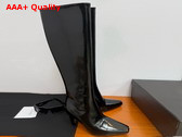Saint Laurent Jill Boots in Black Smooth Leather Replica