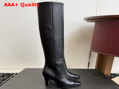 Saint Laurent Jill Boots in Smooth Leather Black Replica