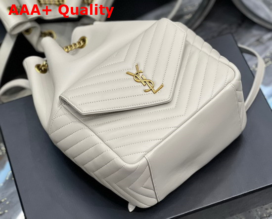 Saint Laurent Joe Backpack in Lambskin Blanc Vintage Replica